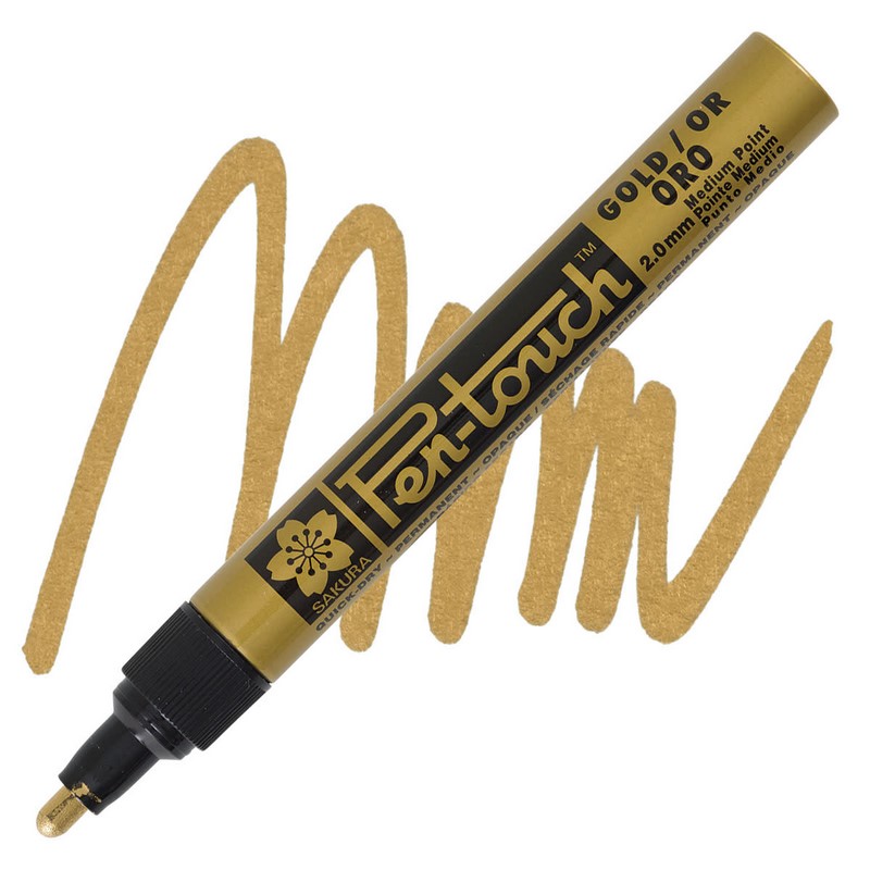 Laková fixa SAKURA Pen Touch 2mm, zlatá