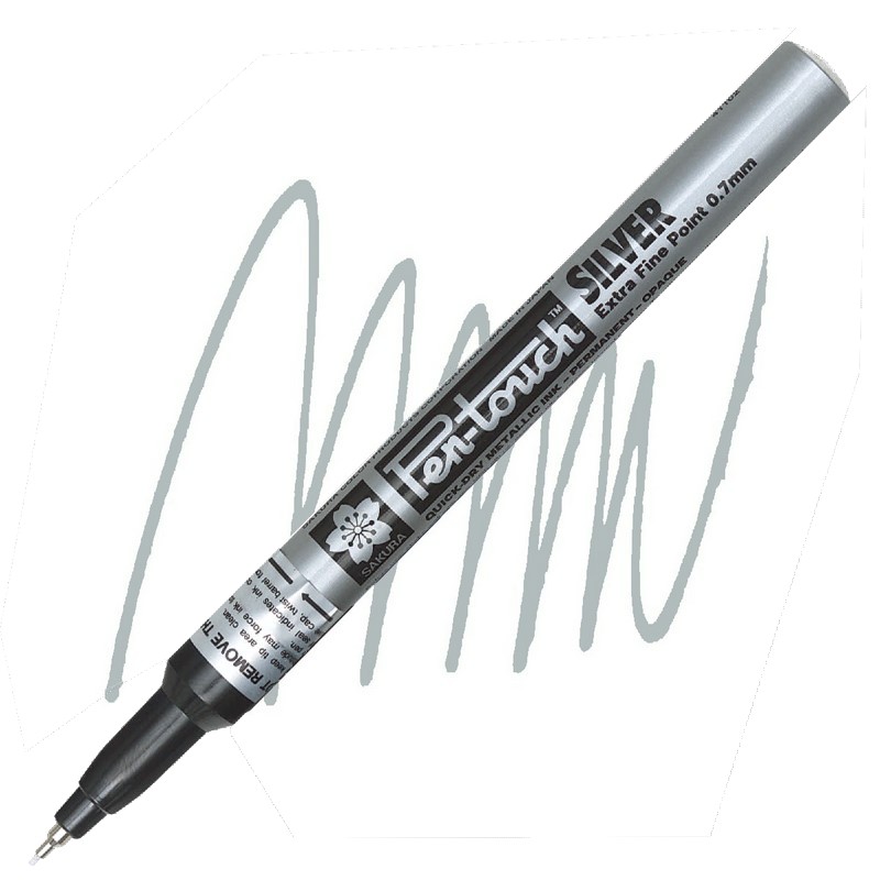 Laková fixa SAKURA Pen Touch 0,7mm, stříbrná
