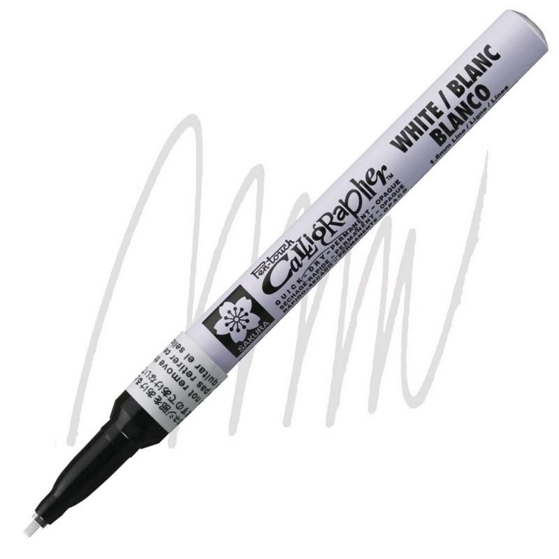Laková fixa SAKURA Pen Touch CALLIGRAPHER 1,8mm, bílá