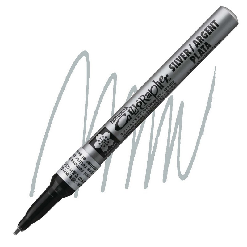 Laková fixa SAKURA Pen Touch CALLIGRAPHER 1,8mm, stříbrná