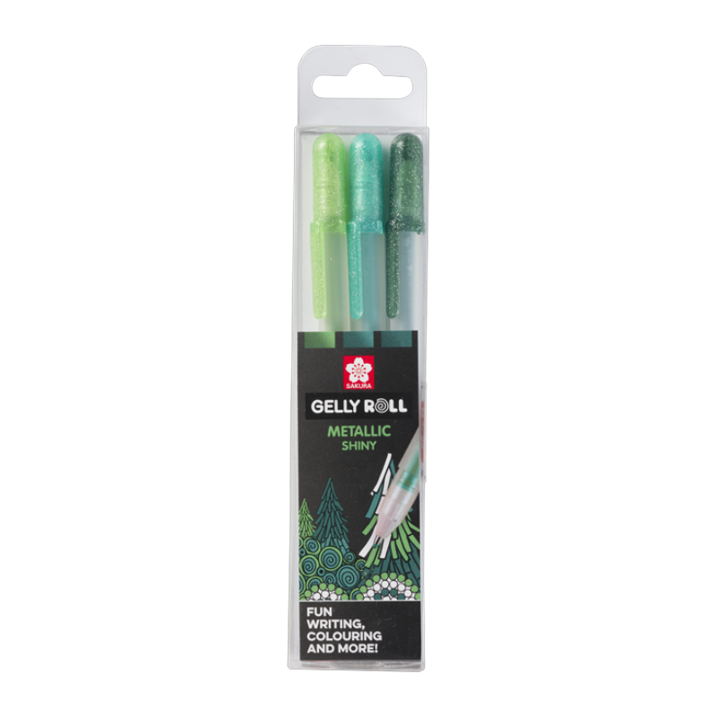 Sakura Gelly Roll METALLIC, set 3ks Forest