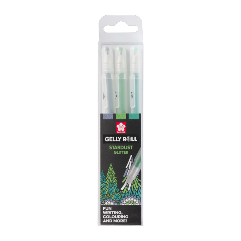 Sakura Gelly Roll STARDUST, set 3ks Forest