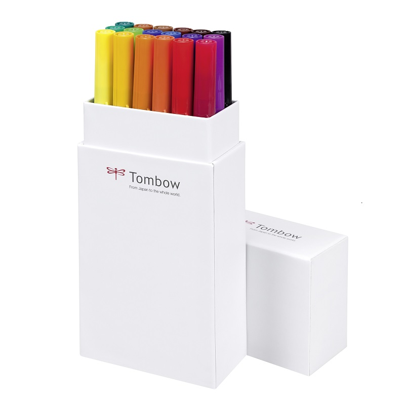 TOMBOW ABT akvarelový Dual Brush Pen, 18ks základní