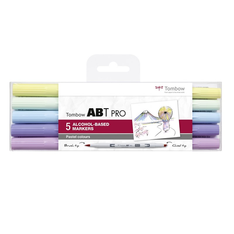 TOMBOW ABT PRO lihový Dual Brush Pen, 5ks pastelové