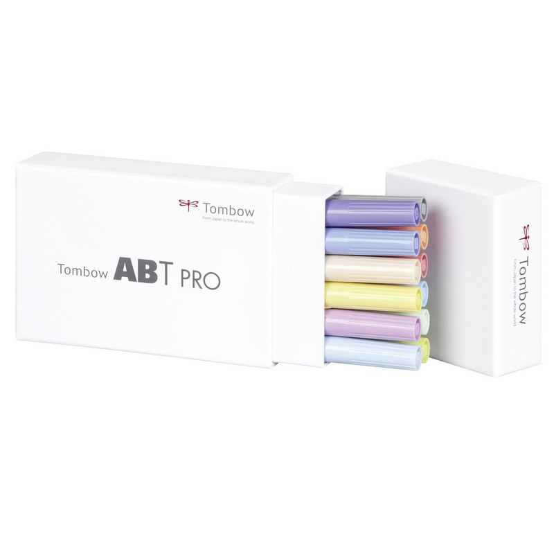 TOMBOW ABT PRO lihový Dual Brush Pen, 12ks pastelové