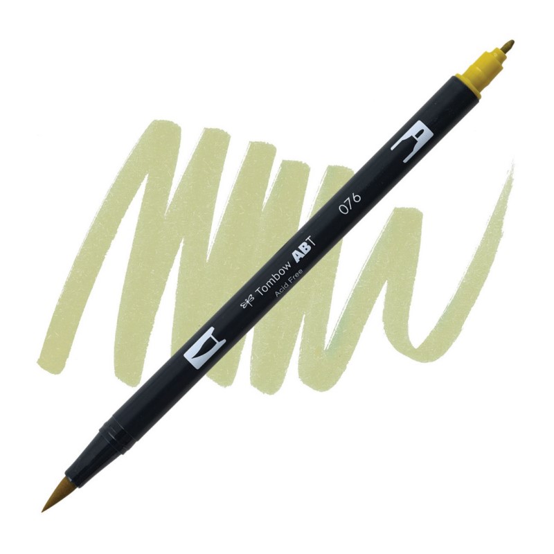 TOMBOW ABT akvarelový Dual Brush Pen, green ochre 076