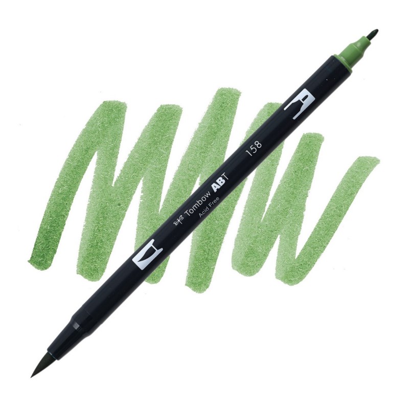 TOMBOW ABT akvarelový Dual Brush Pen, dark olive 158