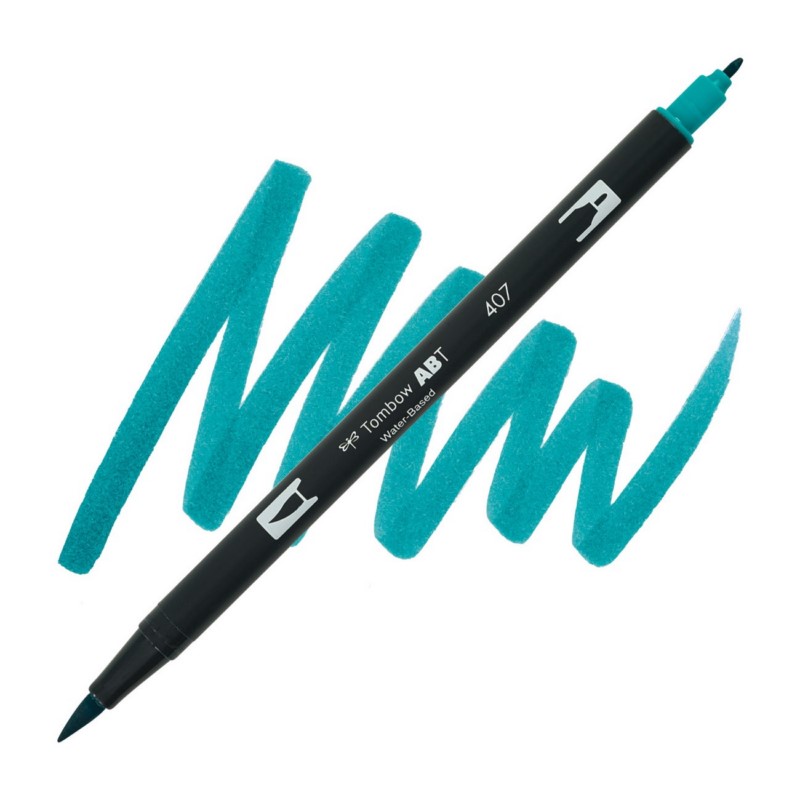 TOMBOW ABT akvarelový Dual Brush Pen, tiki teal 407