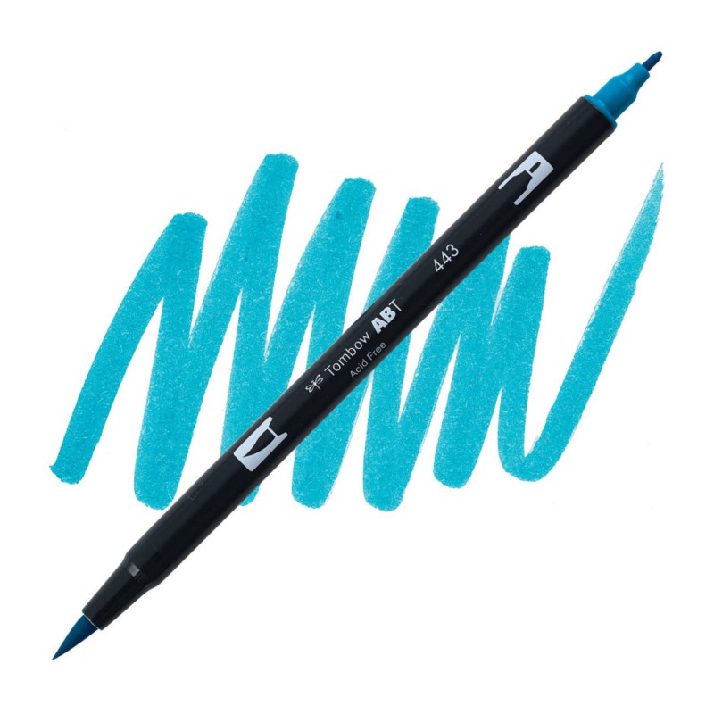 TOMBOW ABT akvarelový Dual Brush Pen, turquoise 443