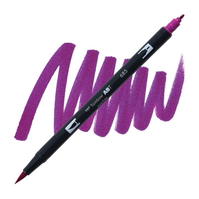 TOMBOW ABT akvarelový Dual Brush Pen, deep magenta 685