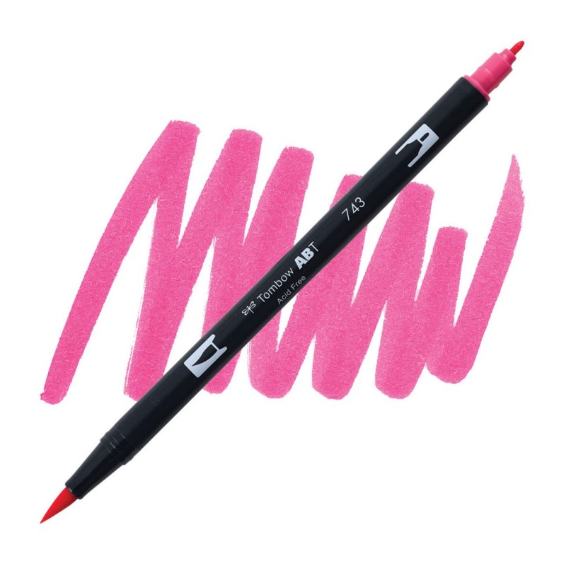 TOMBOW ABT akvarelový Dual Brush Pen, hot pink 743