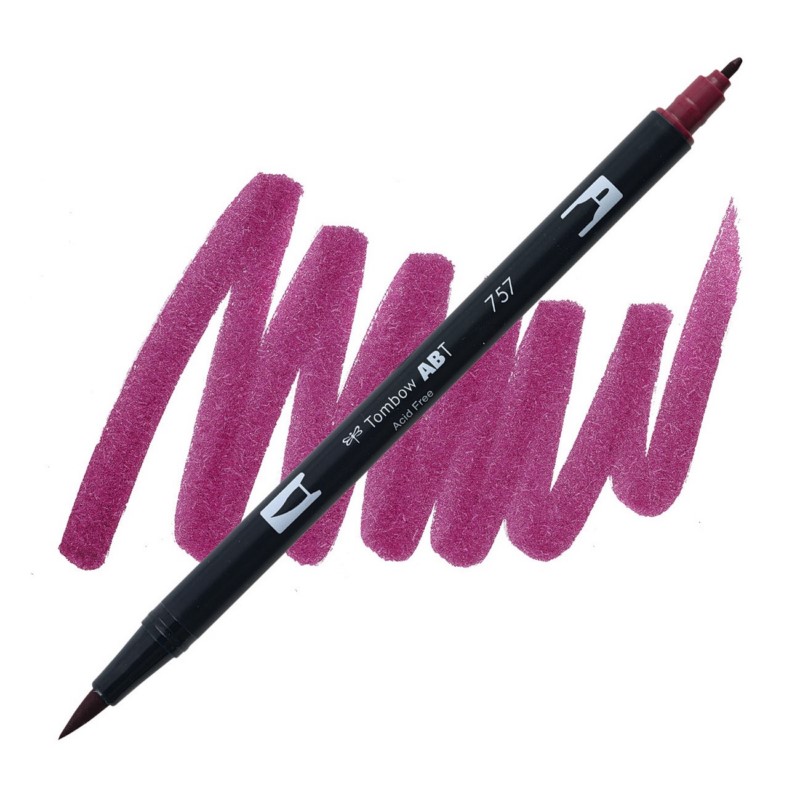 TOMBOW ABT akvarelový Dual Brush Pen, port red 757