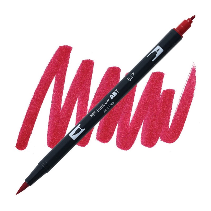 TOMBOW ABT akvarelový Dual Brush Pen, crimson 847