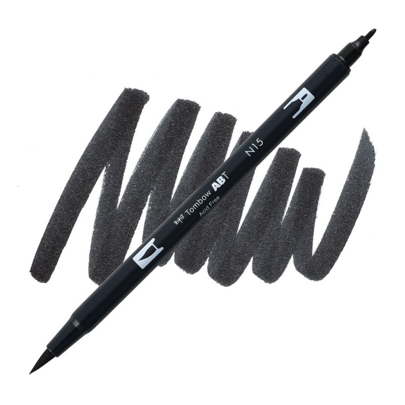 TOMBOW ABT akvarelový Dual Brush Pen, black N15