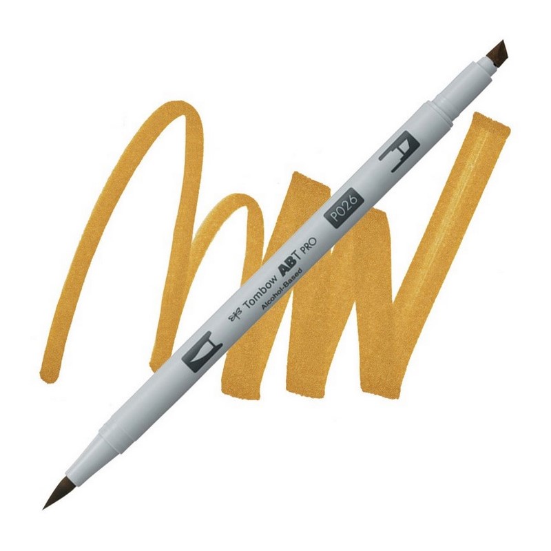 TOMBOW ABT PRO lihový Dual Brush Pen, yellow gold 026