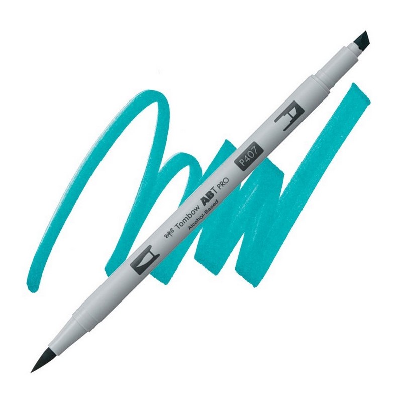 TOMBOW ABT PRO lihový Dual Brush Pen, tiki teal 407
