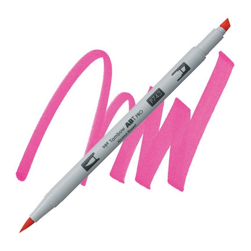 TOMBOW ABT PRO lihový Dual Brush Pen, hot pink 743