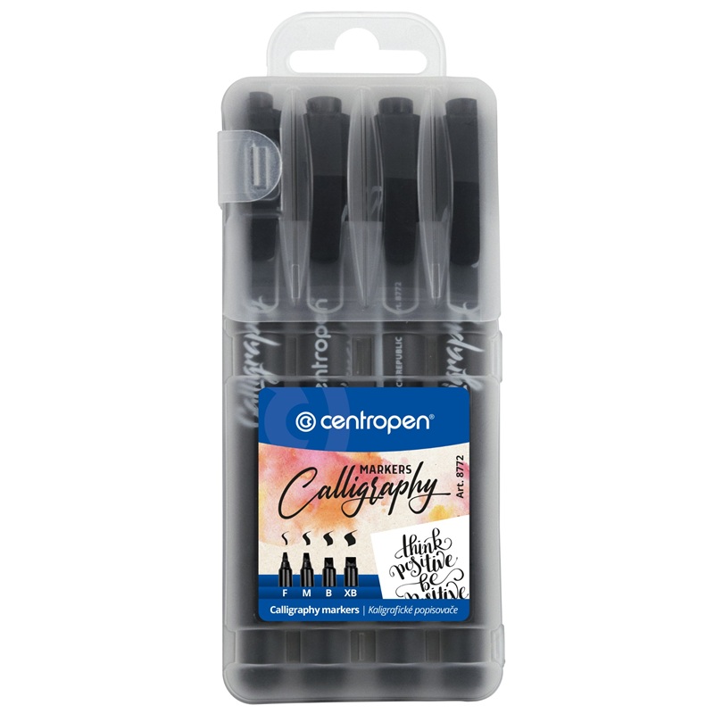 Popisovač CENTROPEN 8772/4, 4ks kaligrafické
