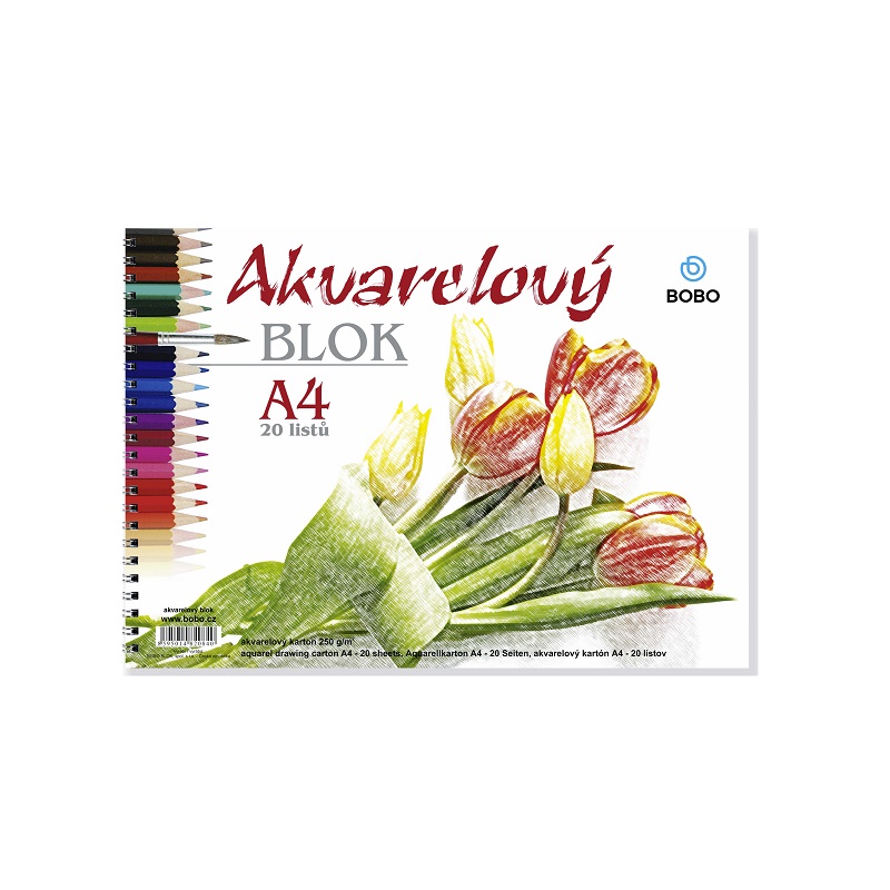 Akvarelový blok A4 BOBO Twin Wire, 20 listů