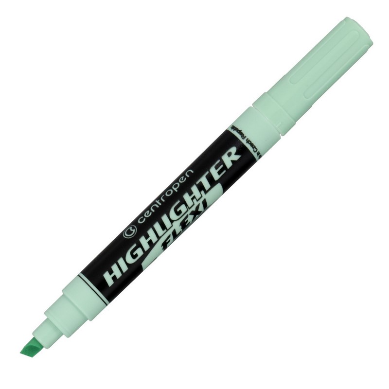 Zvýrazňovač silný FLEXI CENTROPEN 8542, zelený pastelový