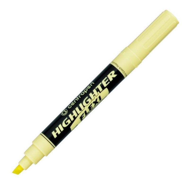 Zvýrazňovač silný FLEXI CENTROPEN 8542, žlutý pastelový