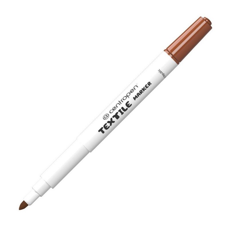 Fixa na textil CENTROPEN 2739, hnědá