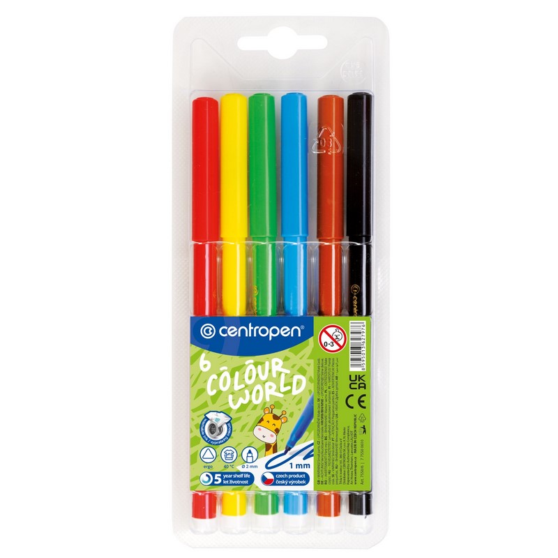 Fixy COLOUR WORLD CENTROPEN 7550, 6ks