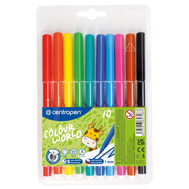 Fixy COLOUR WORLD CENTROPEN 7550, 10ks