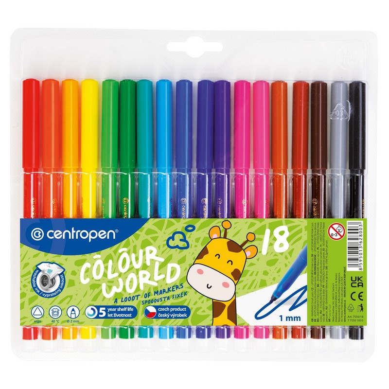 Fixy COLOUR WORLD CENTROPEN 7550, 18ks