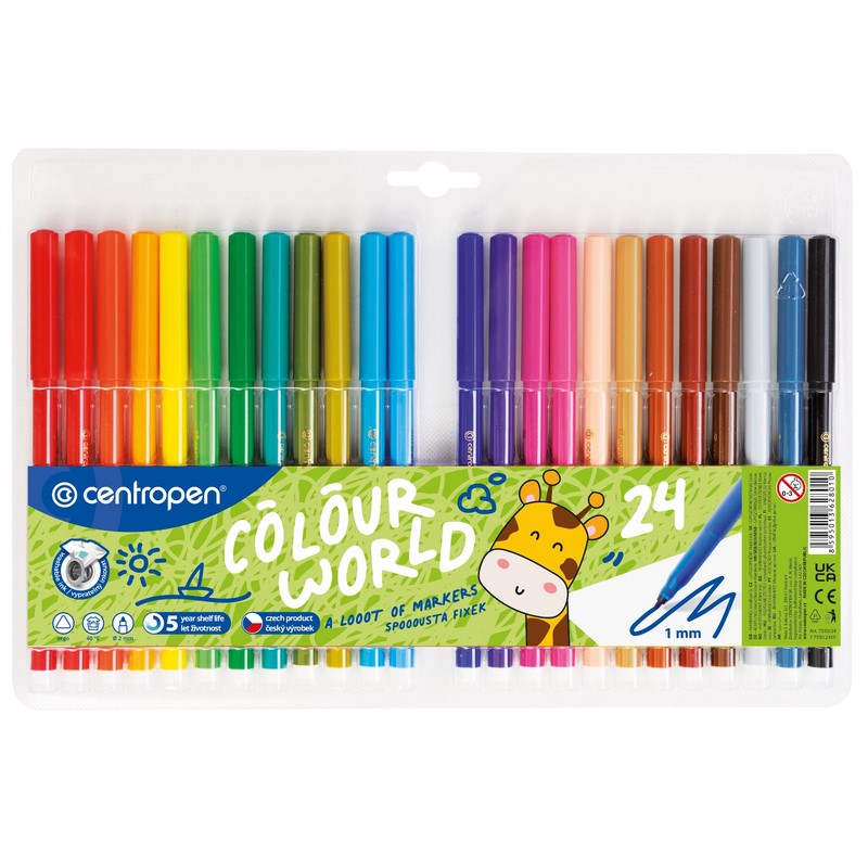 Fixy COLOUR WORLD CENTROPEN 7550, 24ks