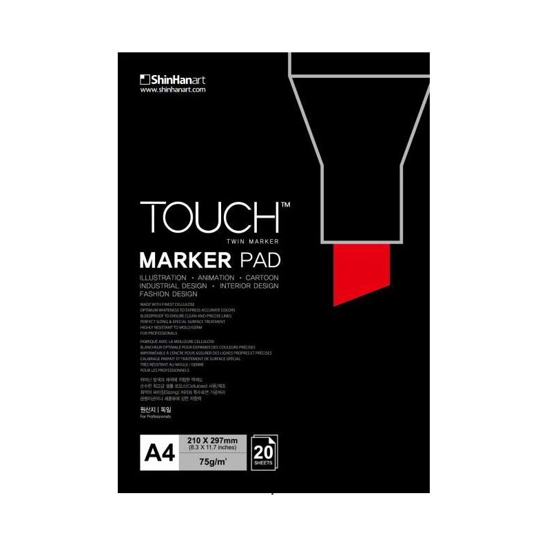 Blok TOUCH Marker Pad A4, 20 listů 75g