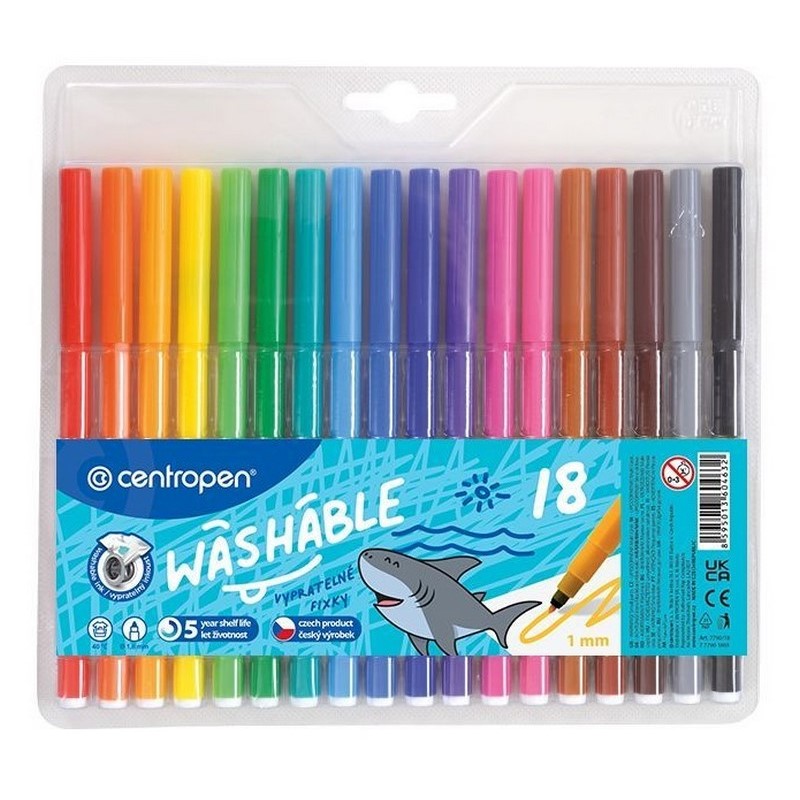 Fixy WASHABLE CENTROPEN 7790, 18ks