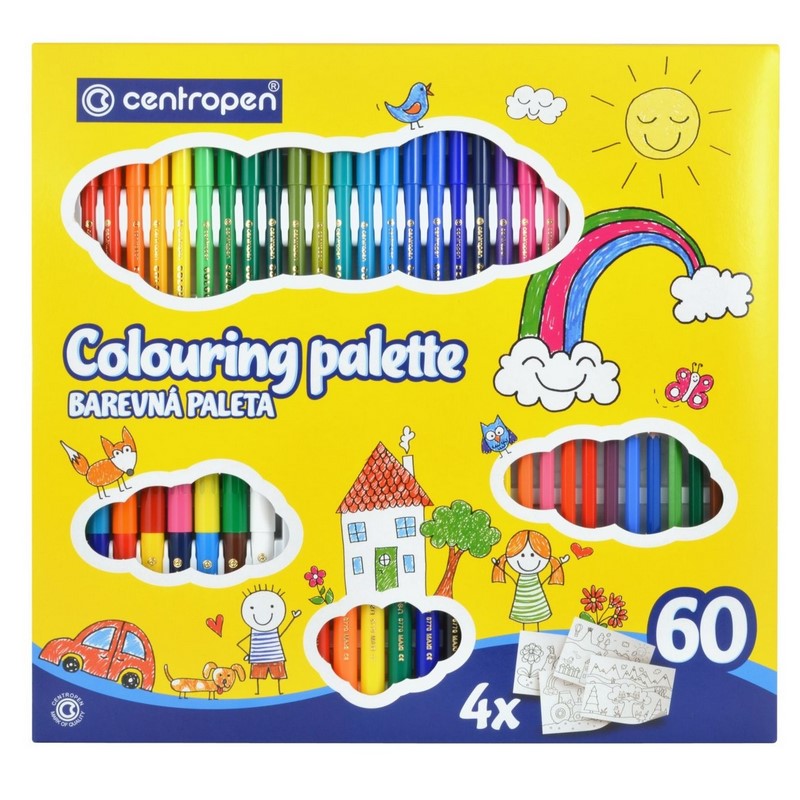 Fixy CENTROPEN 9396, 60 ks Colouring Palette Quatro