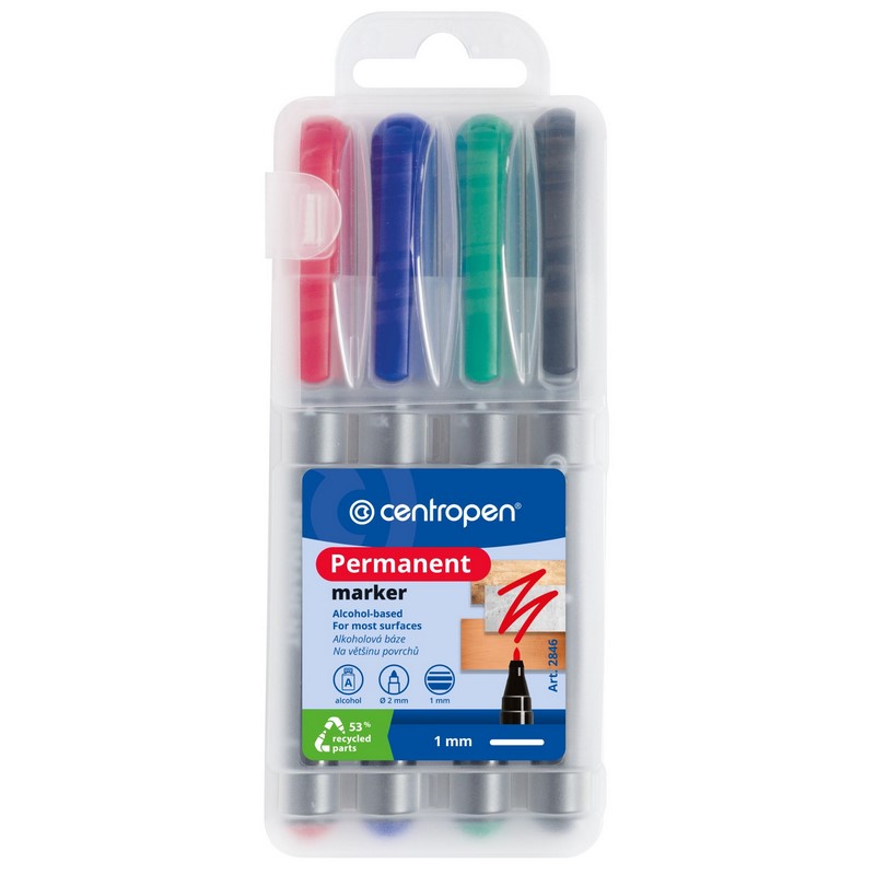 Permanentní popisovač CENTROPEN 2846/4, 4ks