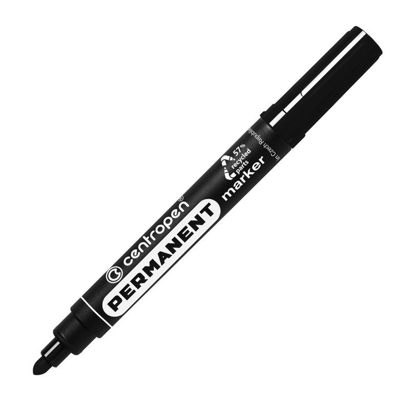 Permanentní popisovač CENTROPEN 8566, kulatý černý