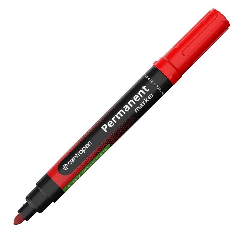 Permanentní popisovač CENTROPEN 8566, kulatý červený
