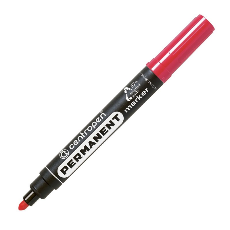 Permanentní popisovač CENTROPEN 8566, kulatý červený