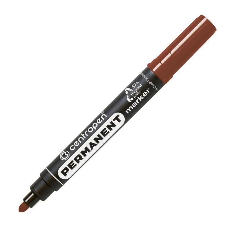 Permanentní popisovač CENTROPEN 8566, kulatý hnědý