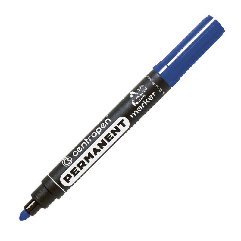 Permanentní popisovač CENTROPEN 8566, kulatý modrý