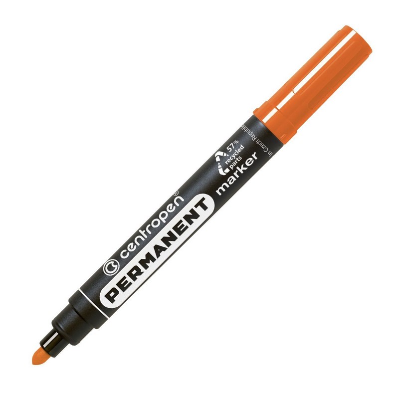Permanentní popisovač CENTROPEN 8566, kulatý oranžový