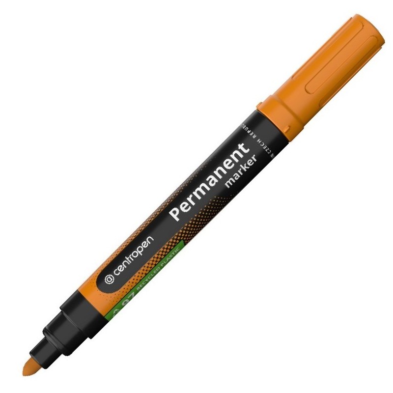 Permanentní popisovač CENTROPEN 8566, kulatý oranžový