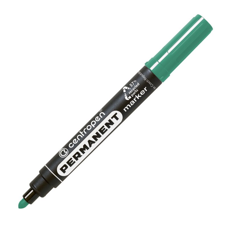 Permanentní popisovač CENTROPEN 8566, kulatý zelený