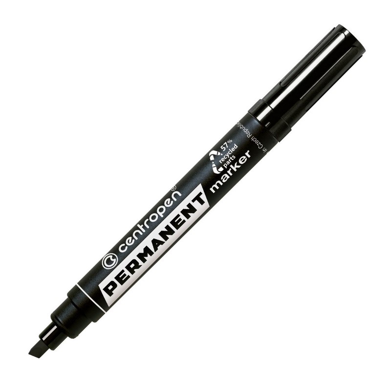 Permanentní popisovač CENTROPEN 8576, šikmý černý