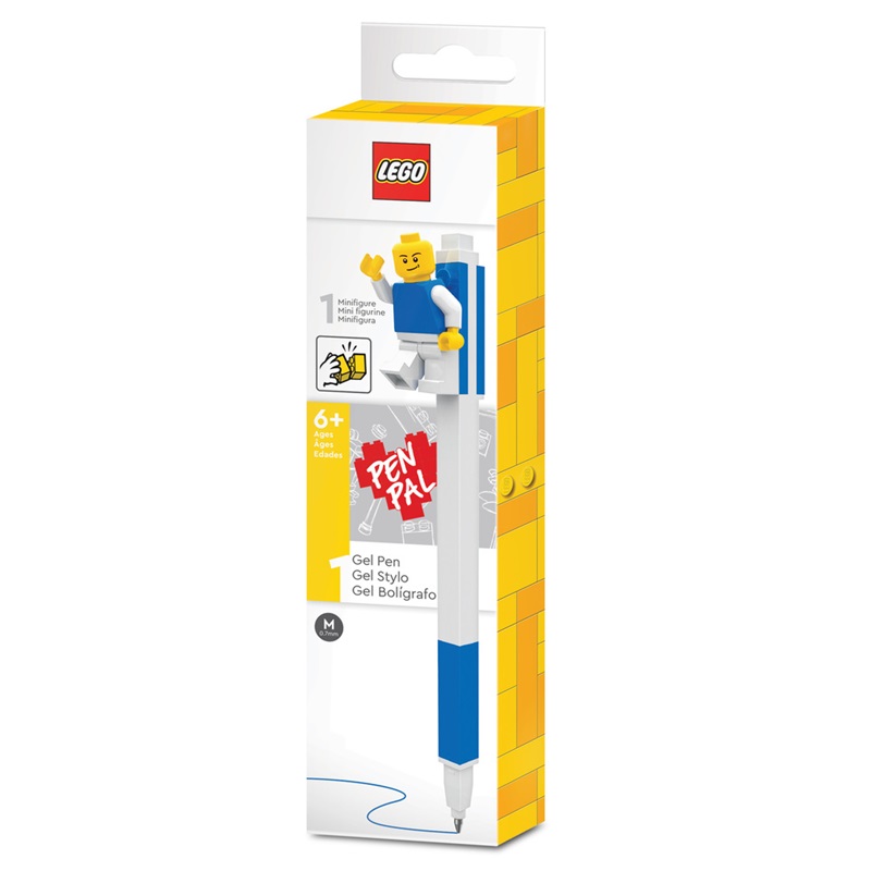 LEGO gelové pero, modré s figurkou