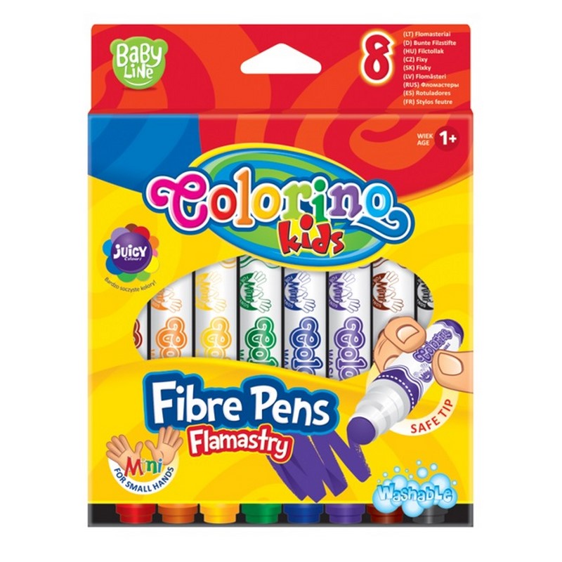 COLORINO dětské fixy JUMBO kulaté, 8 barev