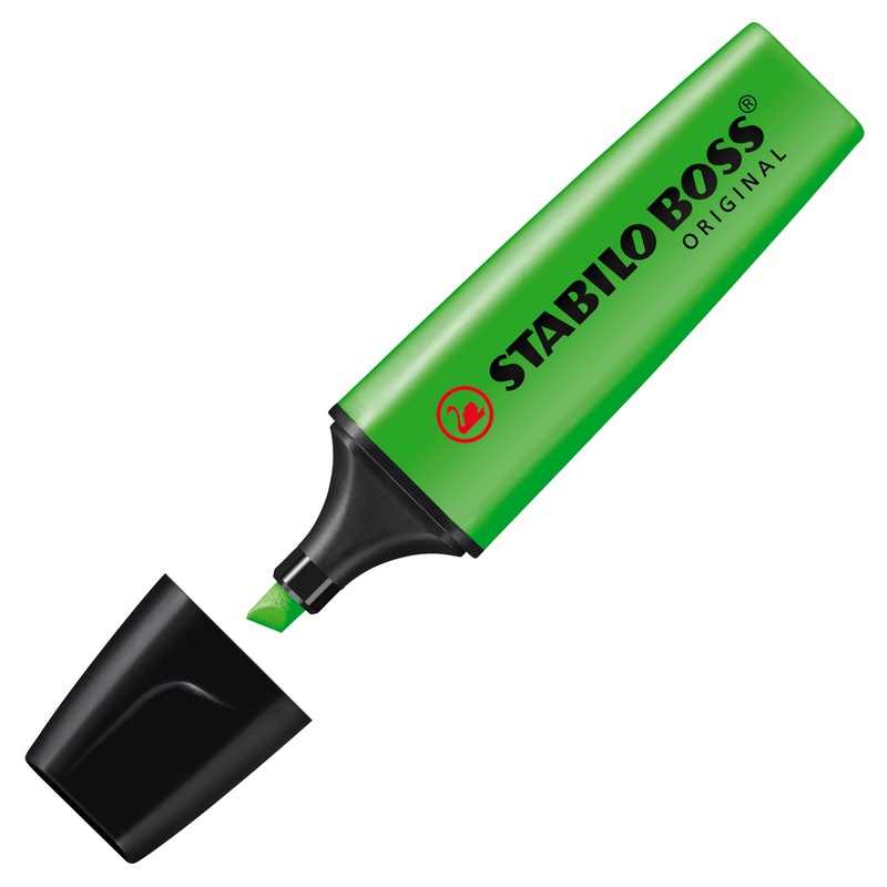 Zvýrazňovač STABILO BOSS ORIGINAL, zelený