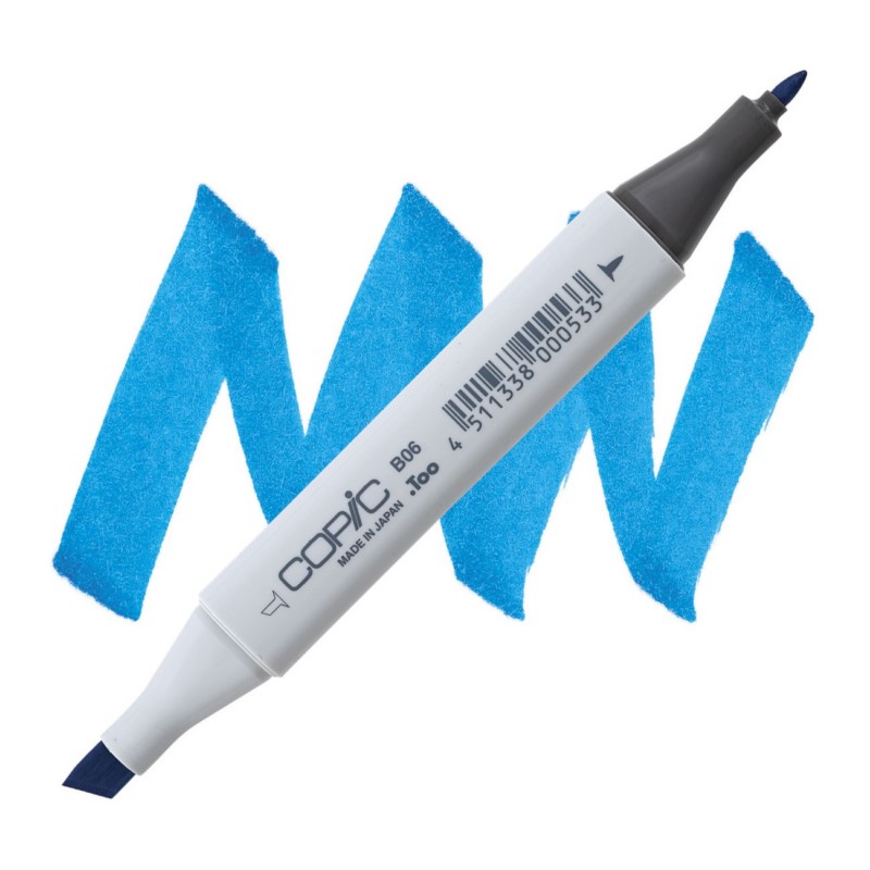 Lihová fixa COPIC Classic oboustranná Fine & Chisel, B06 Peacock blue