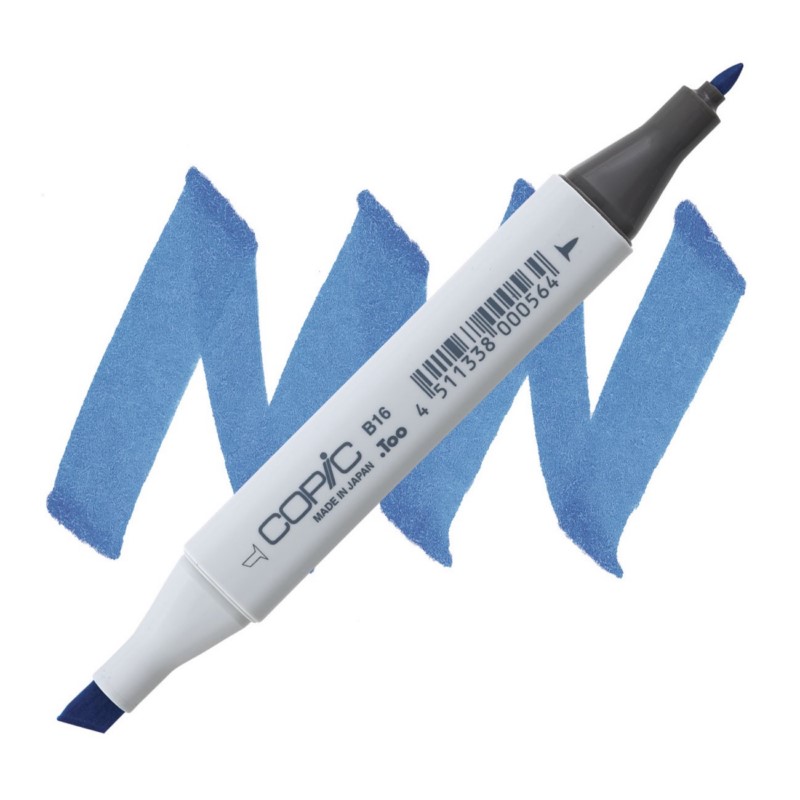 Lihová fixa COPIC Classic oboustranná Fine & Chisel, B16 Cyanine blue