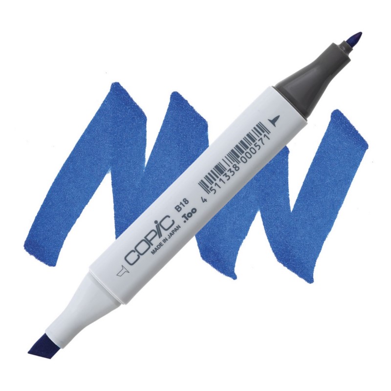 Lihová fixa COPIC Classic oboustranná Fine & Chisel, B18 Lapis lazuli