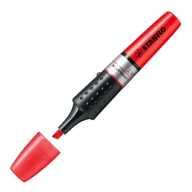 Zvýrazňovač STABILO LUMINATOR, červený